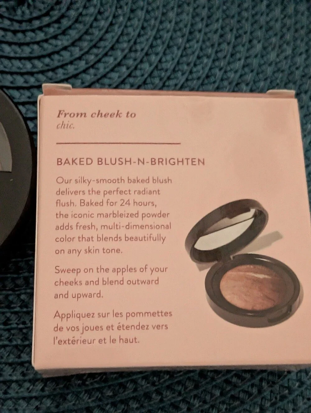 Laura Geller Marbleized Baked Blush — Rose Mauve with Brush